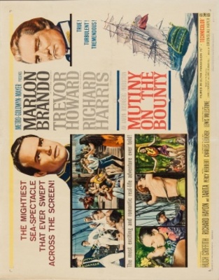 Mutiny on the Bounty movie poster (1962) wooden framed poster