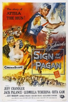 Sign of the Pagan movie poster (1954) Stickers MOV_e4d682cd