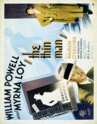 The Thin Man movie poster (1934) wood print