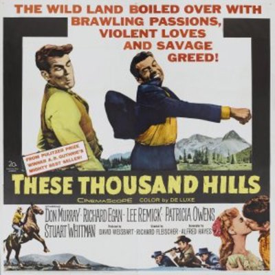 These Thousand Hills movie poster (1959) pillow