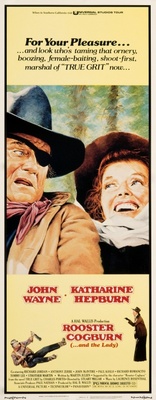 Rooster Cogburn movie poster (1975) wood print