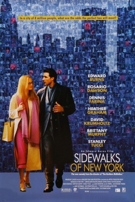 Sidewalks Of New York movie poster (2001) wood print