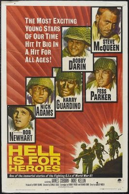 Hell Is for Heroes movie poster (1962) metal framed poster