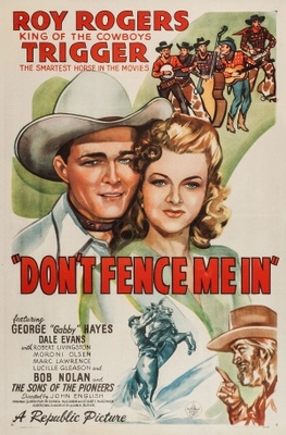 Don't Fence Me In movie poster (1945) wooden framed poster