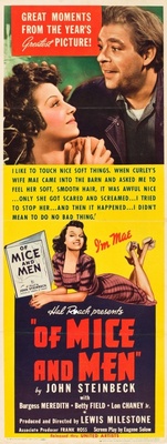 Of Mice and Men movie poster (1939) poster with hanger