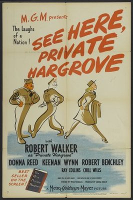 See Here, Private Hargrove movie poster (1944) tote bag