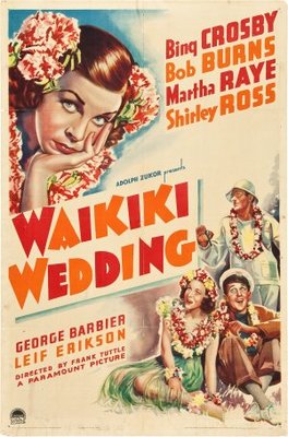 Waikiki Wedding movie poster (1937) wooden framed poster