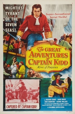 The Great Adventures of Captain Kidd movie poster (1953) metal framed poster