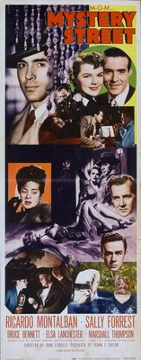 Mystery Street movie poster (1950) metal framed poster