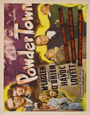 Powder Town movie poster (1942) wood print