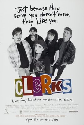 Clerks. movie poster (1994) poster with hanger