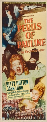 The Perils of Pauline movie poster (1947) wood print