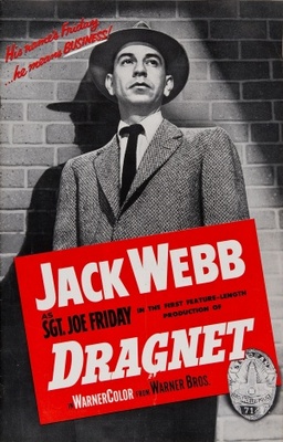 Dragnet movie poster (1954) metal framed poster