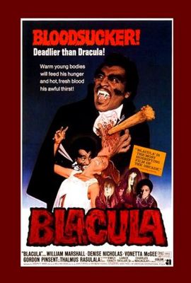 Blacula movie poster (1972) wood print