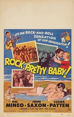 Rock, Pretty Baby movie poster (1956) pillow