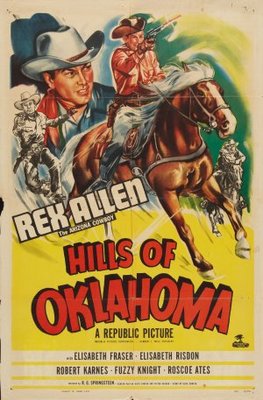 Hills of Oklahoma movie poster (1950) metal framed poster