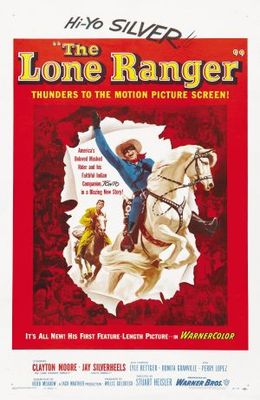 The Lone Ranger movie poster (1956) wooden framed poster