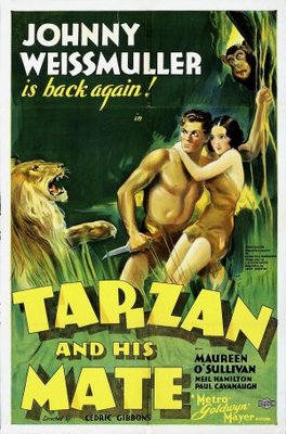 Tarzan and His Mate movie poster (1934) pillow