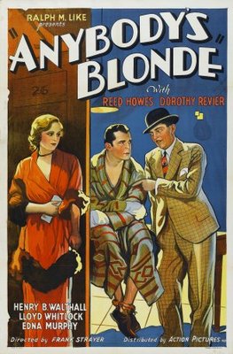 Anybody's Blonde movie poster (1931) wood print