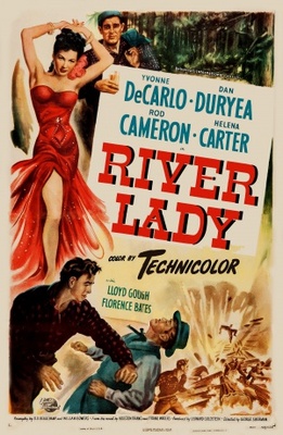River Lady movie poster (1948) wood print