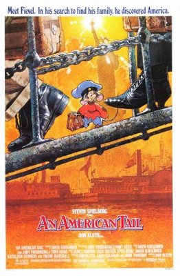 An American Tail movie poster (1986) wooden framed poster