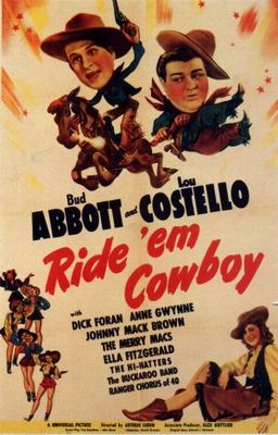 Ride 'Em Cowboy movie poster (1942) metal framed poster