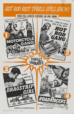 Dragstrip Girl movie poster (1957) metal framed poster