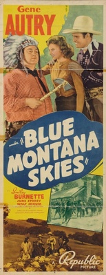Blue Montana Skies movie poster (1939) metal framed poster