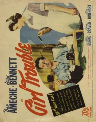 Girl Trouble movie poster (1942) pillow