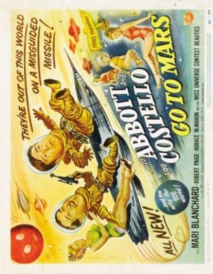 Abbott and Costello Go to Mars movie poster (1953) poster with hanger