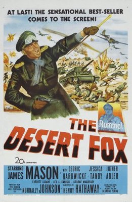 The Desert Fox: The Story of Rommel movie poster (1951) canvas poster