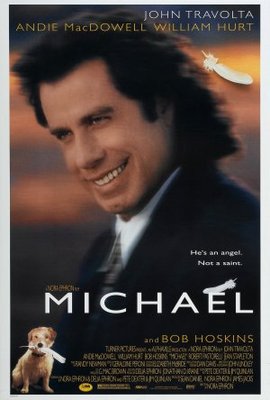 Michael movie poster (1996) wood print