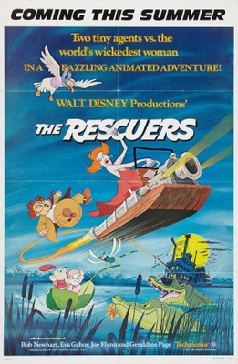 The Rescuers movie poster (1977) wooden framed poster