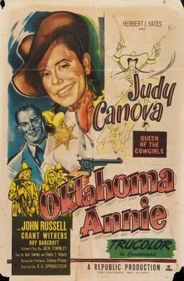 Oklahoma Annie movie poster (1952) wood print