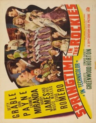 Springtime in the Rockies movie poster (1942) wood print