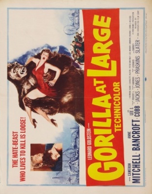 Gorilla at Large movie poster (1954) wood print
