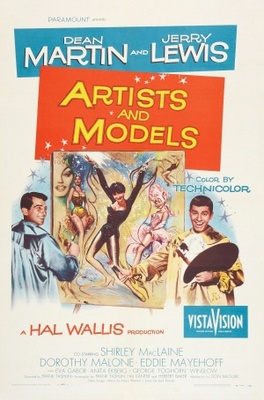 Artists and Models movie poster (1955) metal framed poster