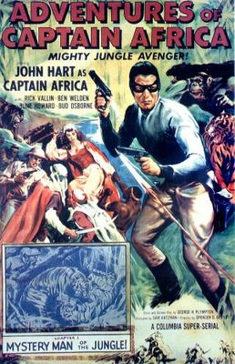 Adventures of Captain Africa, Mighty Jungle Avenger! movie poster (1955) pillow