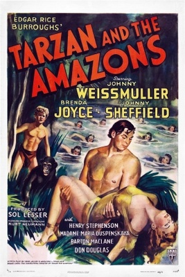 Tarzan and the Amazons movie poster (1945) tote bag
