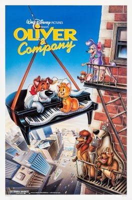 Oliver & Company movie poster (1988) metal framed poster