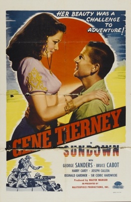 Sundown movie poster (1941) metal framed poster
