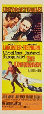 The Unforgiven movie poster (1960) poster with hanger