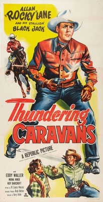 Thundering Caravans movie poster (1952) metal framed poster