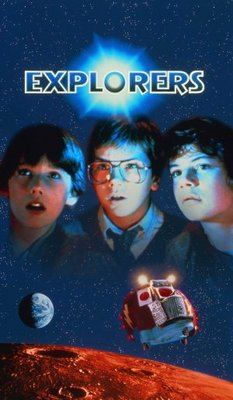 Explorers movie poster (1985) wood print
