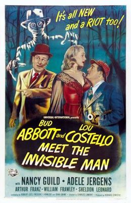 Abbott and Costello Meet the Invisible Man movie poster (1951) tote bag