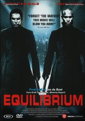 Equilibrium movie poster (2002) canvas poster
