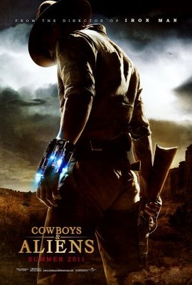 Cowboys & Aliens movie poster (2011) wood print