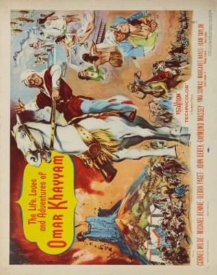 Omar Khayyam movie poster (1957) metal framed poster