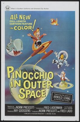 Pinocchio in Outer Space movie poster (1965) poster with hanger