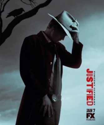 Justified movie poster (2010) wood print